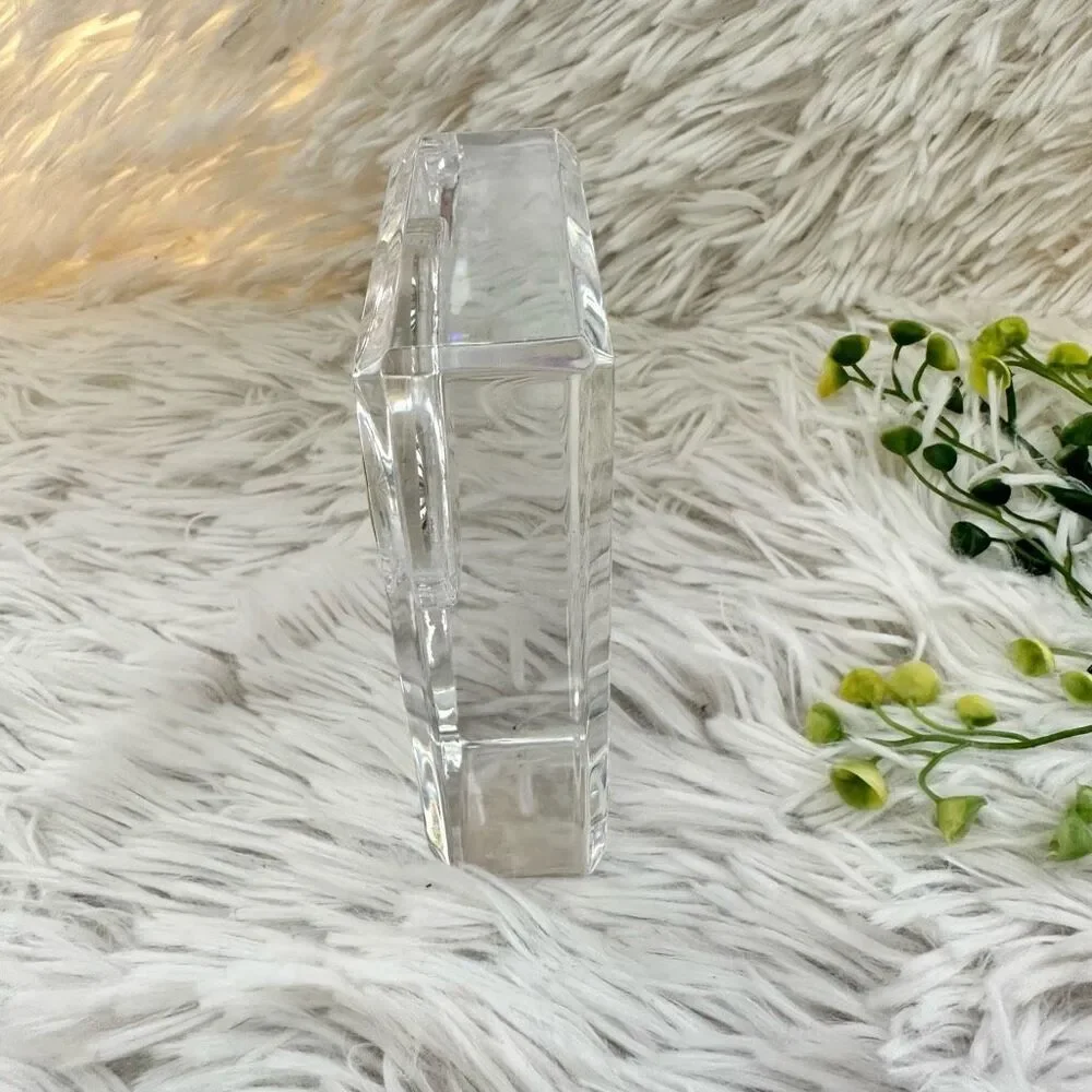 Waterford Crystal‎ Lismore Small Clock Cut Glass Bedside Desk Decor Untested